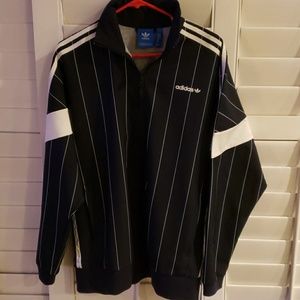 Adidas sports/casual pinstripe jacket in blue and